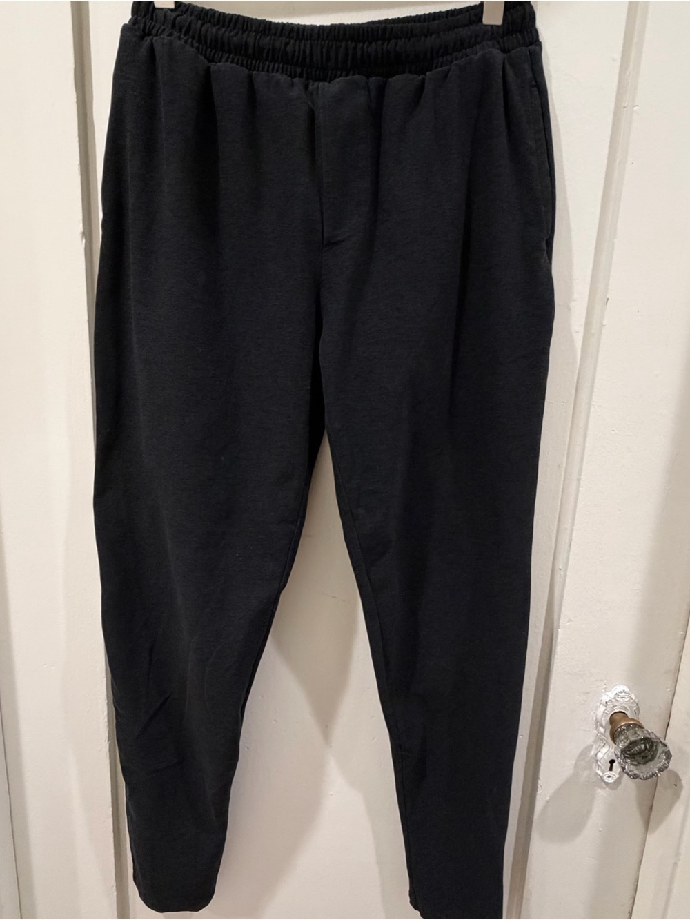 Beyond Yoga Black Space Dye Elastic-Waist Joggers